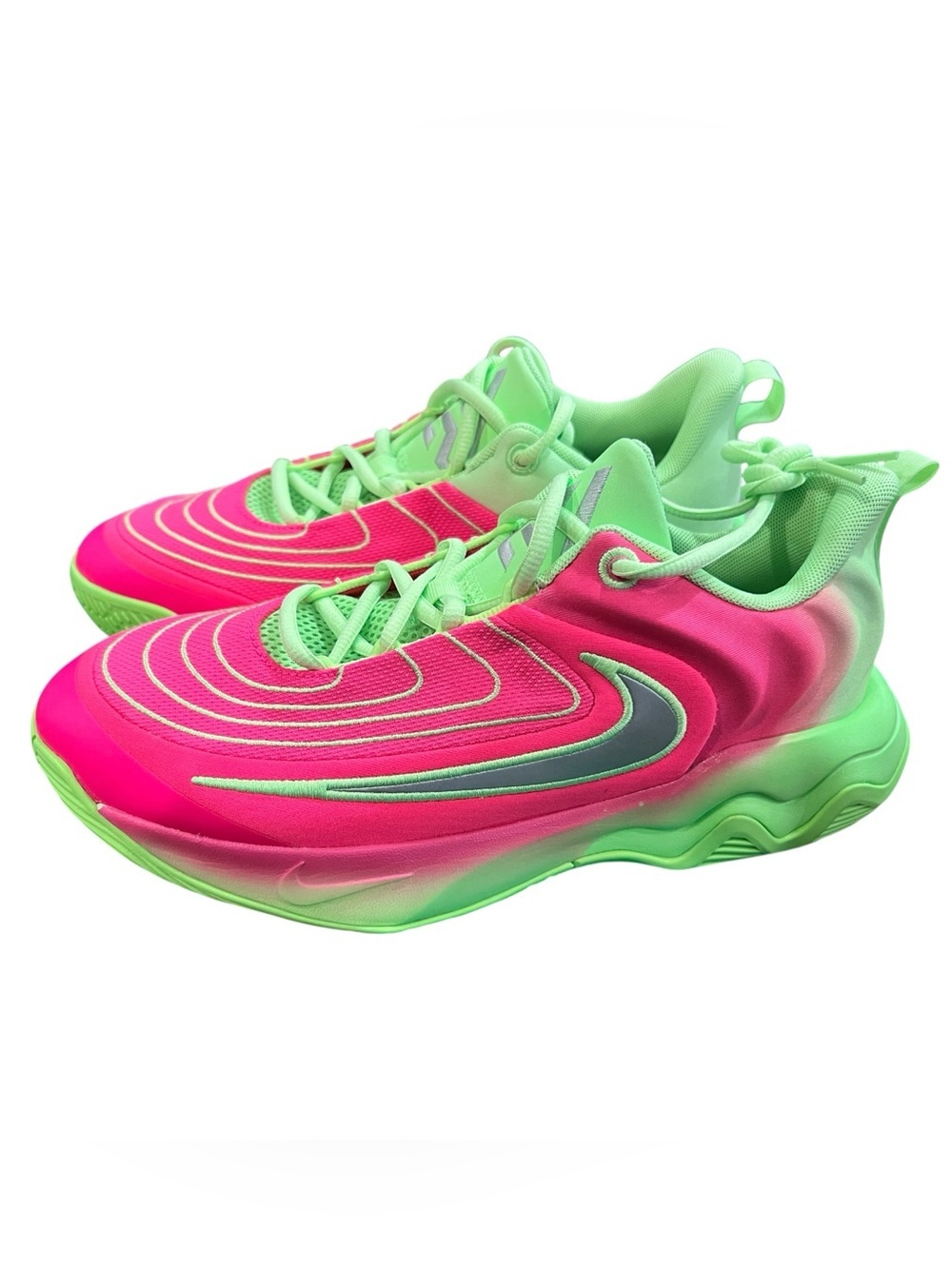 Nike Giannis Immortality 4 GS Lime Blast Iron Grey Basketball Shoes 6.5Y Women 8